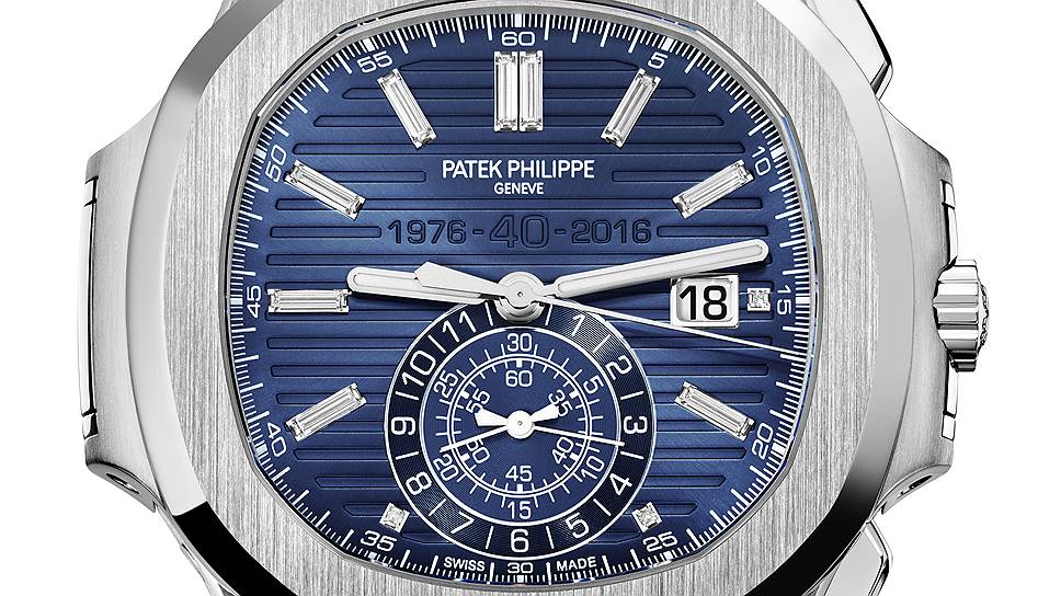 Юбилейная модель Nautilus Ref. 5976/1G 40th Anniversary, белое золото, бриллианты, лимитированная серия — 1300 экземпляров