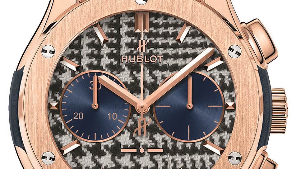 Hublot Classic Fusion Chronograph Italia Independent Pied De Poule King Gold