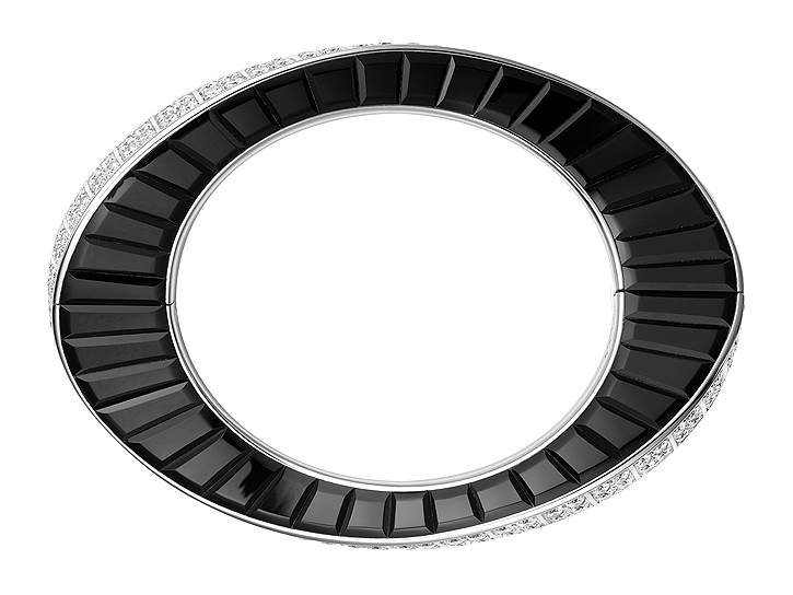 Cartier High Jewellery, браслет, белое золото, оникс, бриллианты