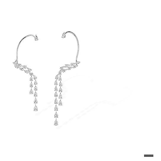 Серьги-каффы Isadora, коллекция High Jewelry Paris est une fete, белое золото, бриллианты
