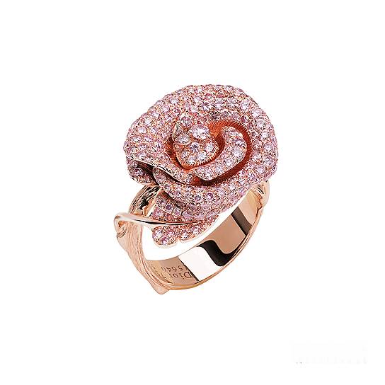 Dior Fine Jewellery, кольцо Bagatelle, розовое золото, розовые бриллианты