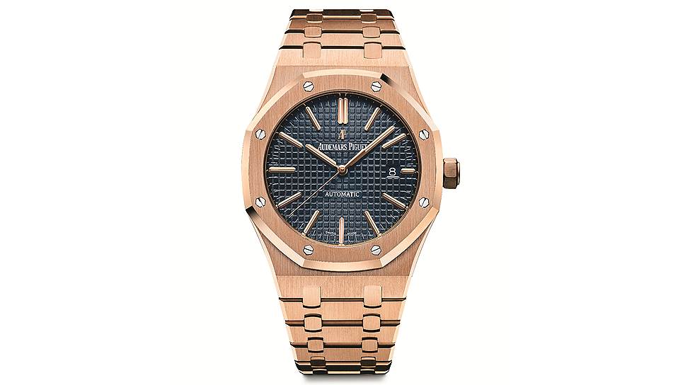Часы Royal Oak, Audemars Piguet, розовое золото, кварцевый механизм