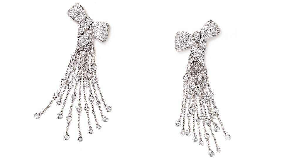Серьги Fiocco, Damiani, белое золото, бриллианты