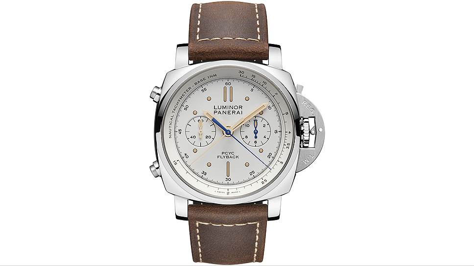 PAM654 PCYC Luminor Marina 1950 Chrono White Dial, сталь