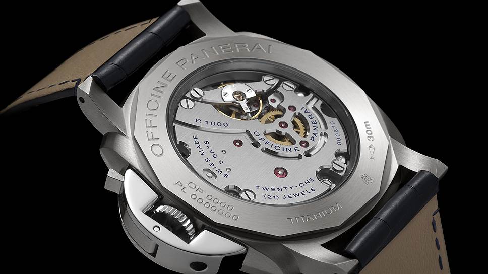 Механический калибр с ручным заводом часов Luminor Due 3 Days Titano, Panerai