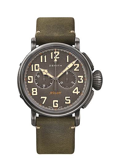 Pilot Type 20 Chronograph, бронза, титан, автоматический калибр, Zenith