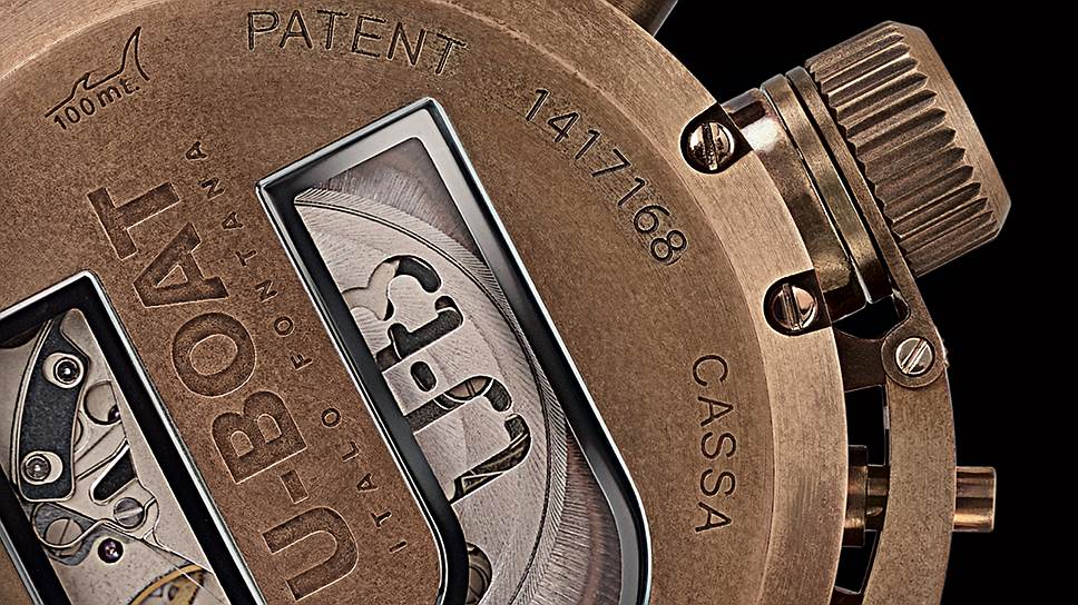 Задняя крышка часов Classico CA Bronzo, бронза, 45 мм, автоматический калибр, U-Boat