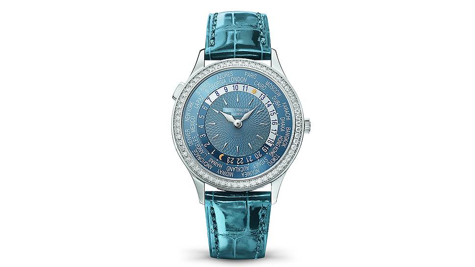 7130G World Time, белое золото, бриллианты, 36 мм, механизм с автоподзаводом
