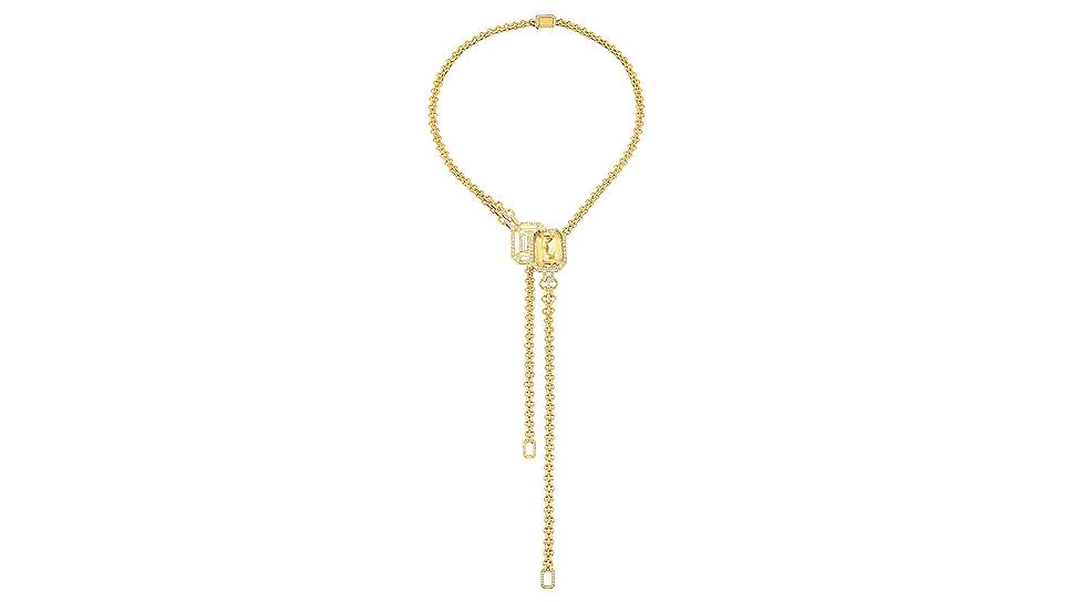 Колье My Chain, желтое золото, кварц, бриллианты  