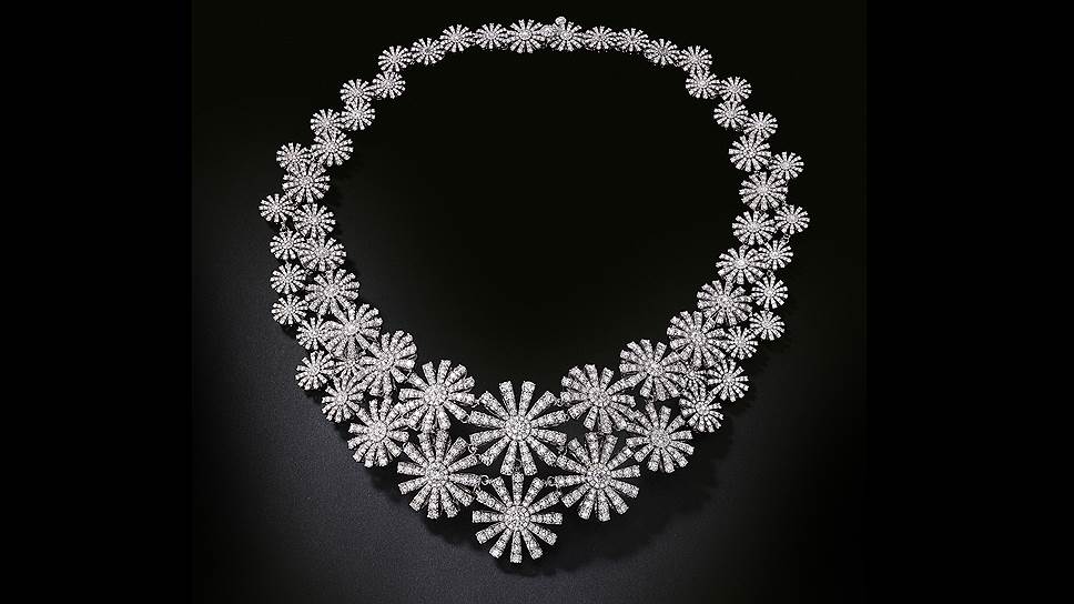 Damiani, колье Margherita, белое золото, бриллианты