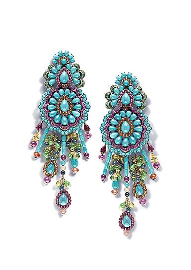 Колье и серьги Gardens of Barbados из коллекции Rihanna Loves Chopard Haute Joaillerie, белое золото, титан, голубые, розовые и желтые сапфиры, цавориты, рубеллиты, берилл, аквамарины, турмалины параиба, рубины, аметисты, топазы, лазуриты, бриллианты 