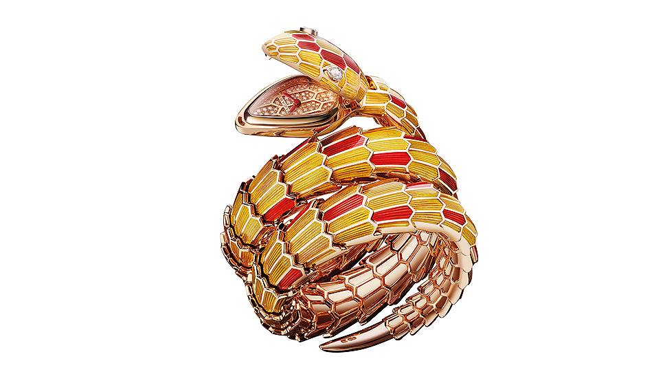 Serpenti, розовое золото, лак, бриллианты