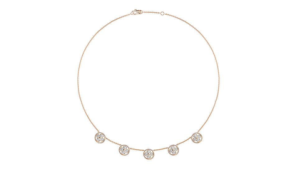 Колье Diamond Blossom BB, розовое золото, бриллианты