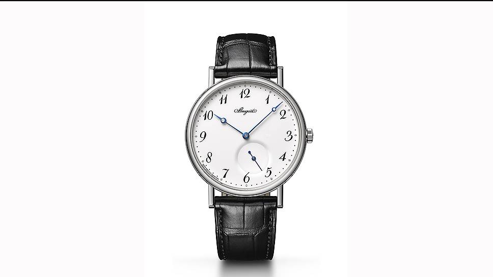 Часы Classique, белое золото, эмаль, 40 мм, механизм с ручным подзаводом, Breguet