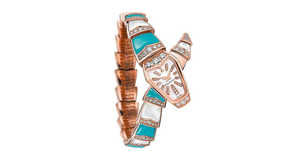 Serpenti Incantati, розовое золото, бирюза, перламутр, бриллианты