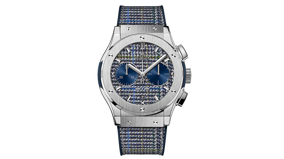 Chronograph Italia Independent Pieds-De-Poule Titanium, титан, ткань Rubinacci, 45 мм, механизм с автоматическим подзаводом  