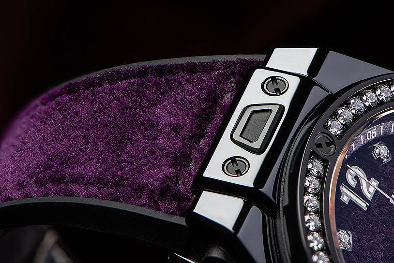 One Click Italia Independent Purple Velvet, керамика, бриллианты, бархат, каучук, 39 мм, механизм с ручным подзаводом  