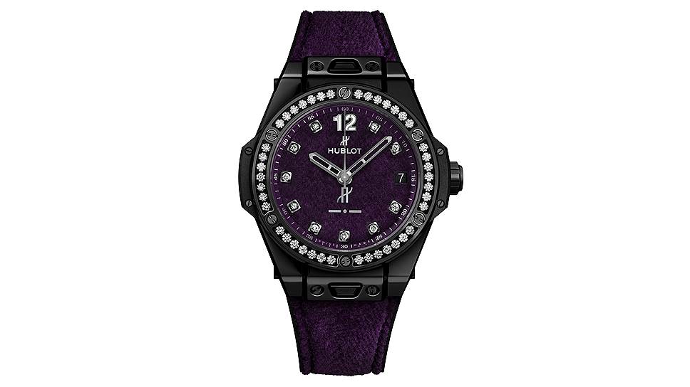 One Click Italia Independent Purple Velvet, керамика, бриллианты, бархат, каучук, 39 мм, механизм с ручным подзаводом  