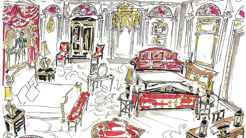 Венсан Дарре. Сценография для выставки "Однажды в Ritz" в здании парижского Artcurial