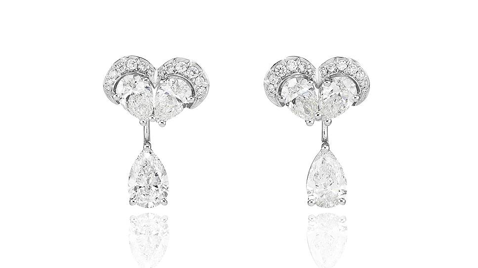 Серьги Green Carpet Collection, белое золото, бриллианты  