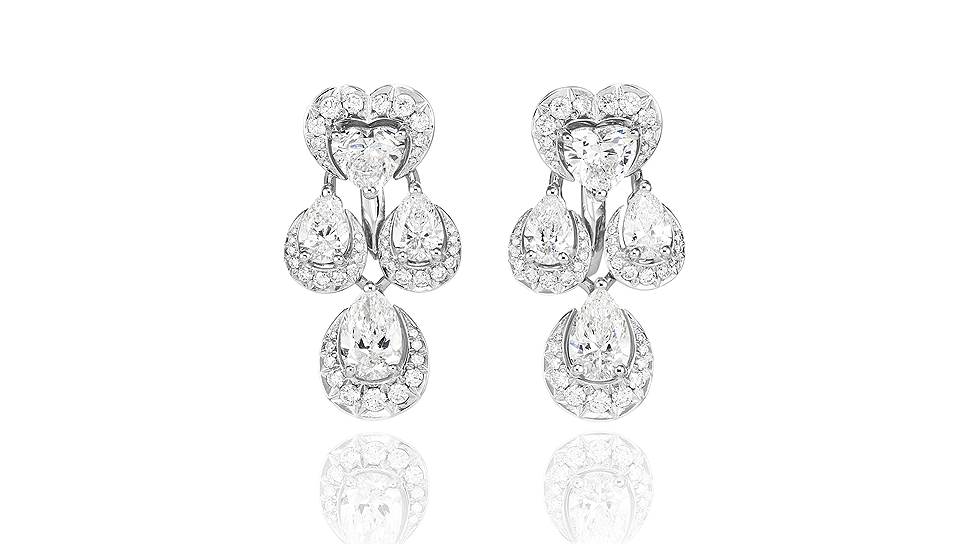 Серьги Green Carpet Collection, белое золото, бриллианты 