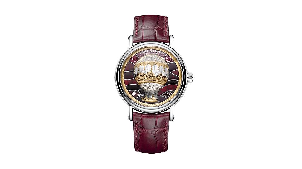 Vacheron Constantin, Metiers d'Art Les Aerostiers, белое и розовое золото, эмаль Plique-a-jour, низкорельефная гравировка, 40 мм, механизм с автоматическим подзаводом