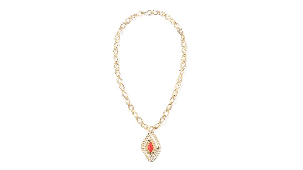 Aurelie Bidermann, сотуар Filo, желтое золото, коралл  