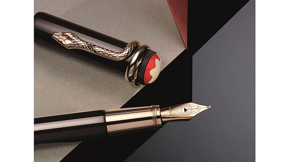 Montblanc, ручка Heritage Rouge et Noir Special Edition Coral, золото, металлический сплав, смола, лак