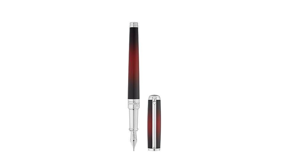 S. T. Dupont, ручка Atelier Sunburst Red, палладий, лак