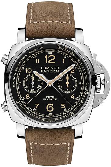 Panerai, часы 1950 Pcyc 3 Days Chrono Flyback, титан, 47 мм, механизм с автоматическим подзаводом