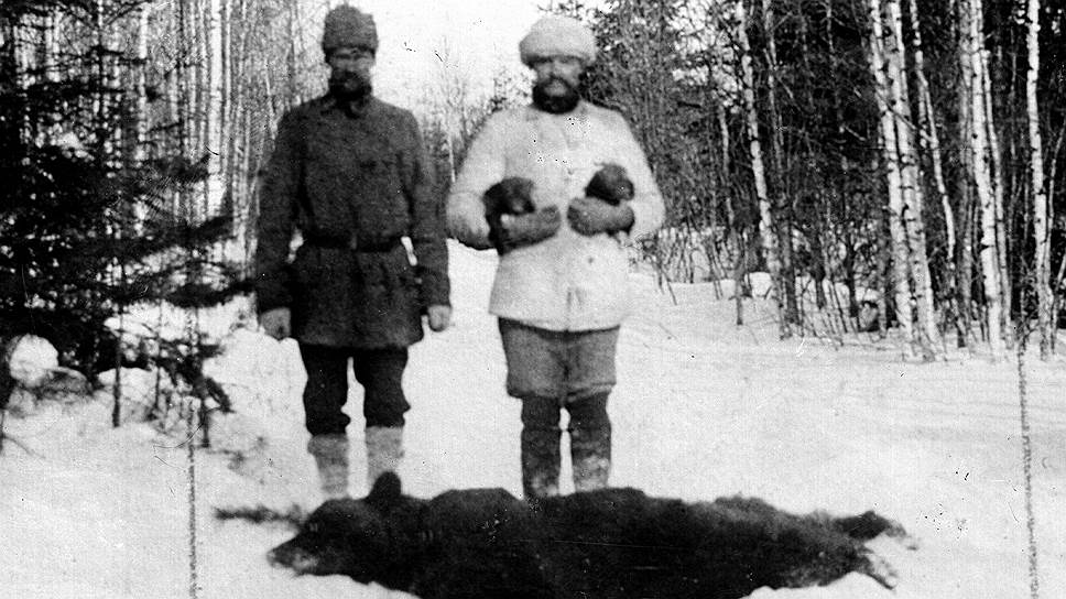Охота на медведя. Снимок 1910 года 