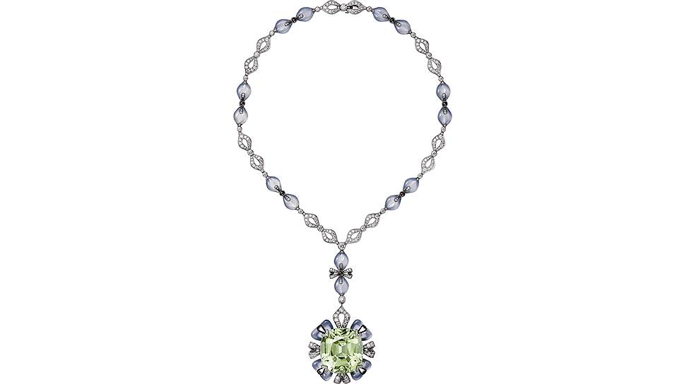 Cartier High Jewellery, колье Etourdissant Cartier, платина, турмалин, халцедоны, оникс, черный лак, бриллианты