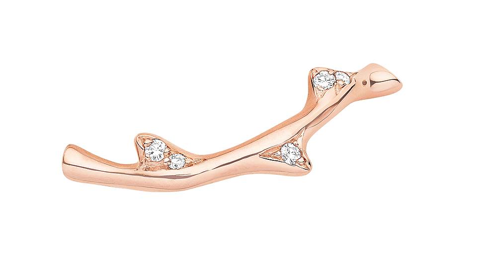 Серьга Bois de Rose, розовое золото, бриллианты