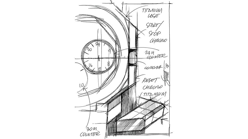 Рисунок часы Bvlgari Octo Finissimo Chronograph GMT Automatic