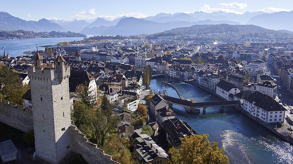 Вид на крепость в Люцерне