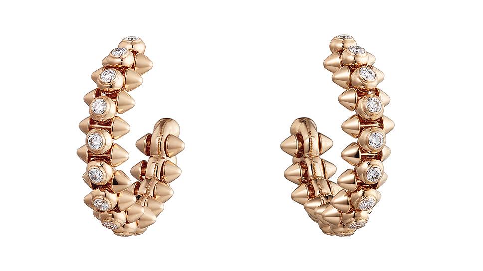 Серьги Clash de Cartier, розовое золото, бриллианты