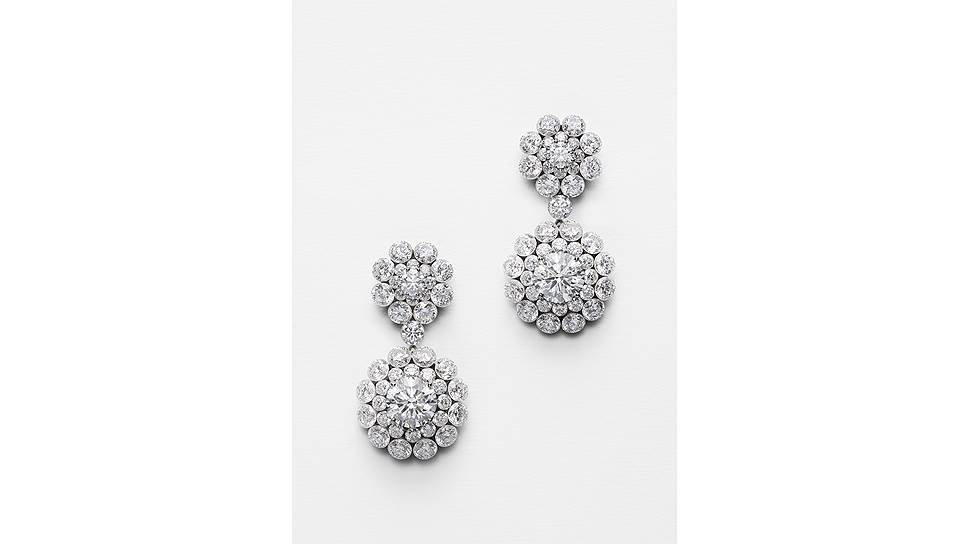 Chopard, серьги Magical Setting, белое золото, бриллианты