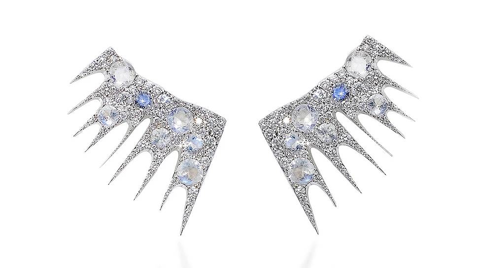 Tatiana Verstraeten, серьги-каффы Stars, белое золото, бриллианты