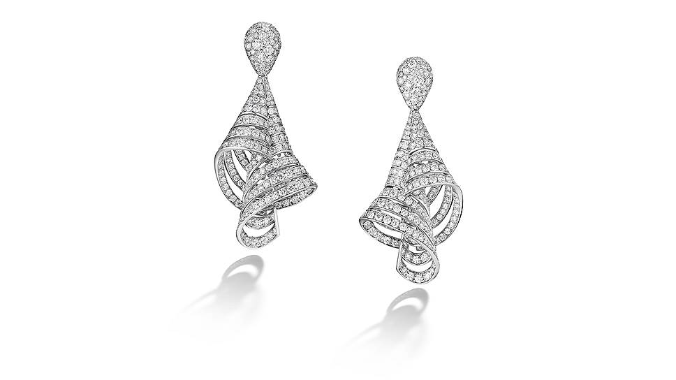 Серьги Extravaganza Divina, белое золото, бриллианты