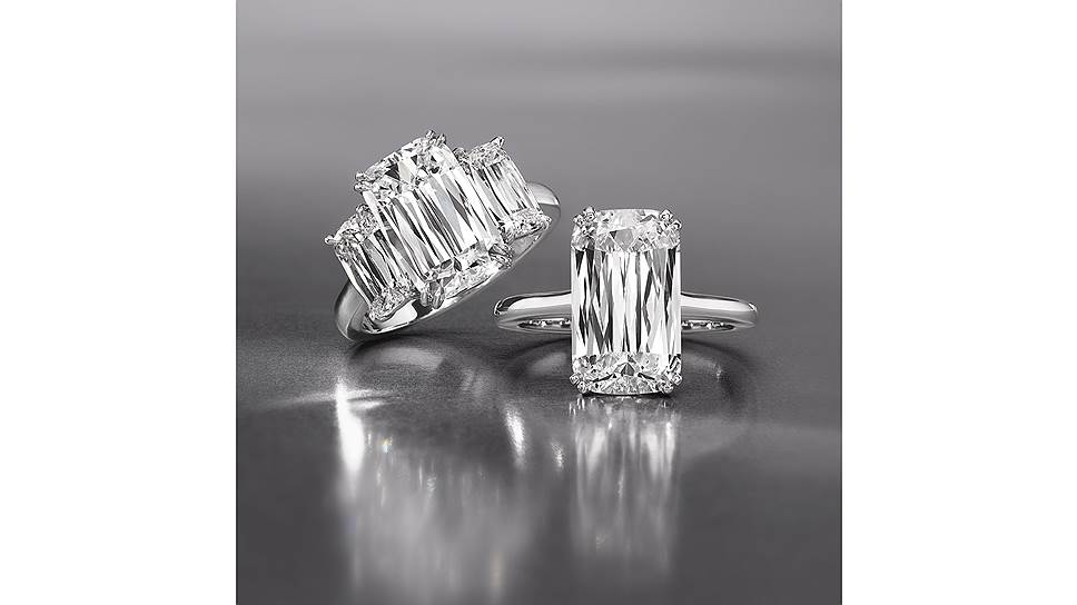 Кольца с бриллиантами огранки Ashoka, William Goldberg