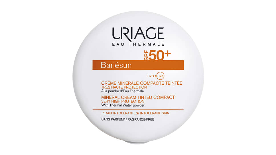 Минеральная компактная крем-пудра Bariesun SPF50+, Uriage