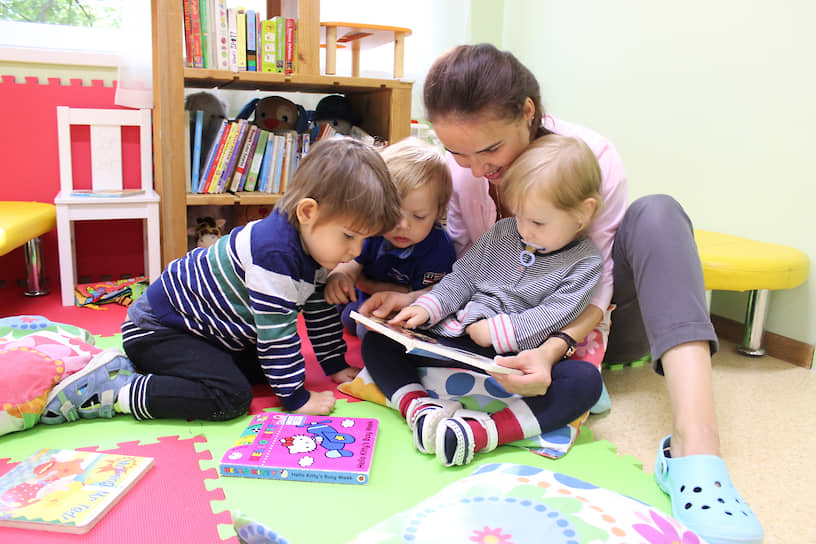 Во время занятий в English Playschool в Москве 