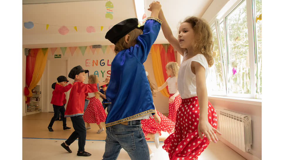 Во время занятий в English Playschool в Москве 