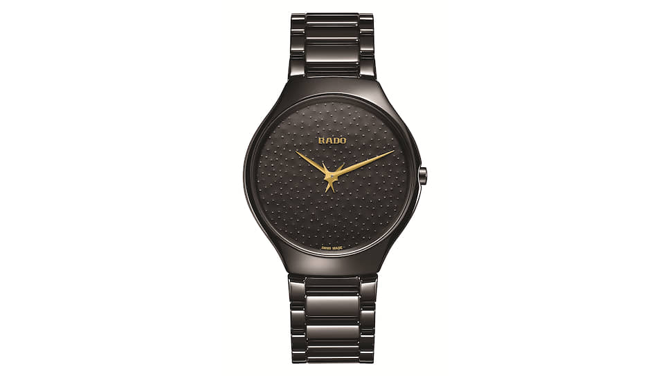 Rado, часы True Thinline Toge, 39 мм, керамика, кварцевый механизм 