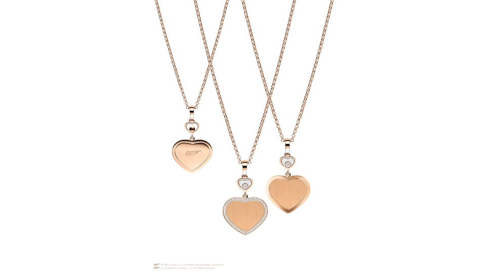 Подвески Happy Hearts — Golden Hearts, розовое золото, бриллианты 