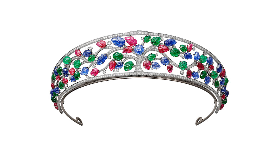 Cartier High Jewelry, Coloratura, платина, белое золото, рубины, изумруды, сапфиры, бриллианты