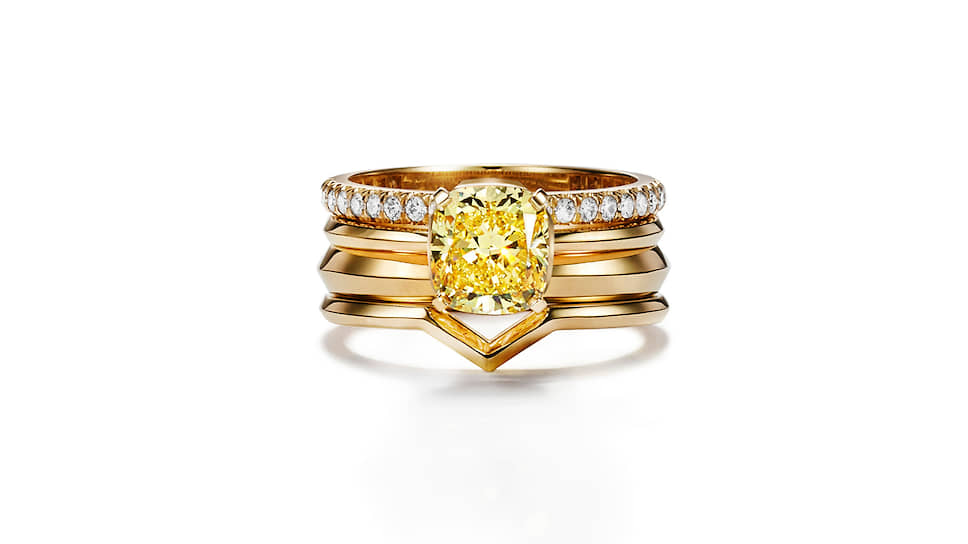 Tiffany & Co., Soleste, желтое золото, желтый и бесцветные бриллианты