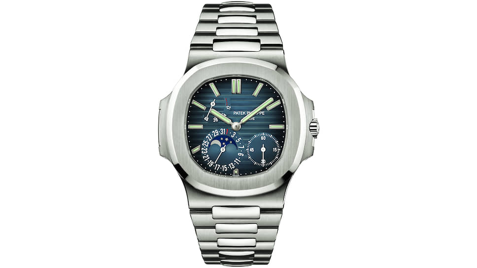 Patek Philippe, часы Nautilus, 40 мм, сталь, механизм с автоматическим подзаводом, запас хода 48 часов, водонепроницаемость 60 м