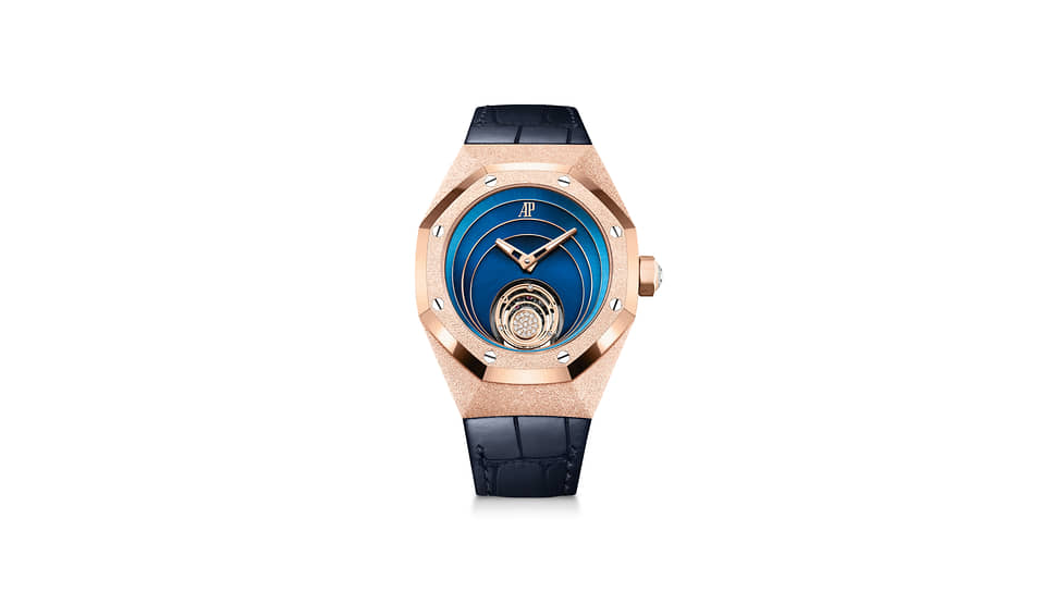 Audemars Piguet, часы Royal Oak Concept Frosted Gold, 38,5 мм, розовое золото, бриллианты, механизм с ручным подзаводом, запас хода 72 часа 
