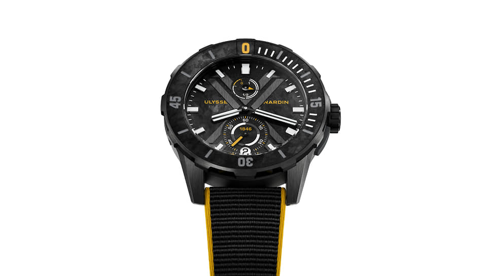 Ulysse Nardin Diver X Cape Horn в титановом корпусе 44 мм. Мануфактурный механизм с автоматическим подзаводом UN-118 с запасом хода 60 часов. 300 экземпляров 